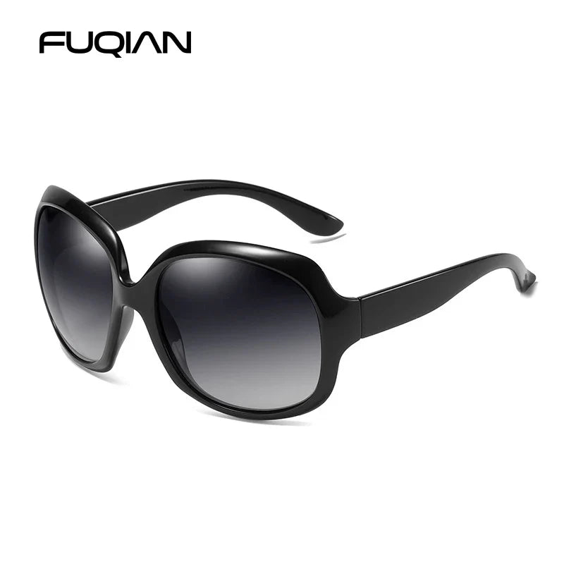 Brand Design Elegant Oversized Polarized Sunglasses Women Fashion Big Round Sun Glasses Ladies Vintage Outdoor Anti Glare Shades
