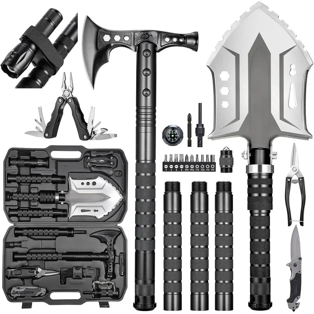 Outdoor Survival Shovel and Axe Kit