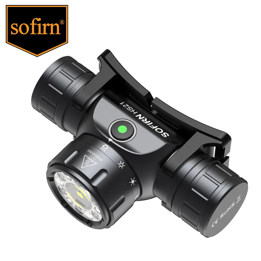 2000 lumens Headlamp USB C Rechargeable Flashlight With Infrared Switch