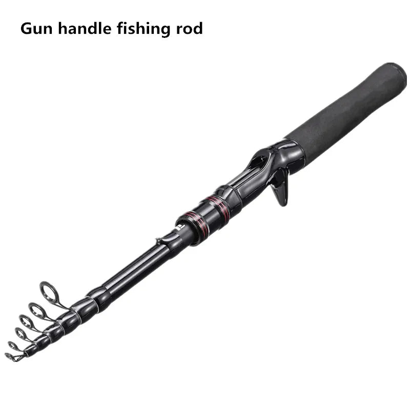 Telescopic carbon fishing rod