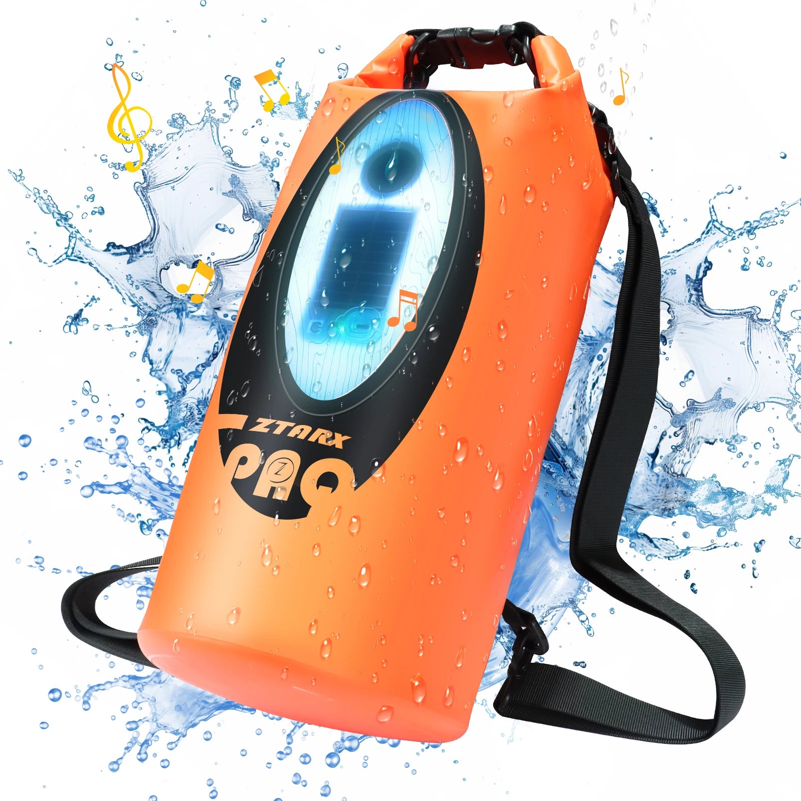 Solar/Battery Powered Waterproof Hiking Camping Backpack/Dry Bag
