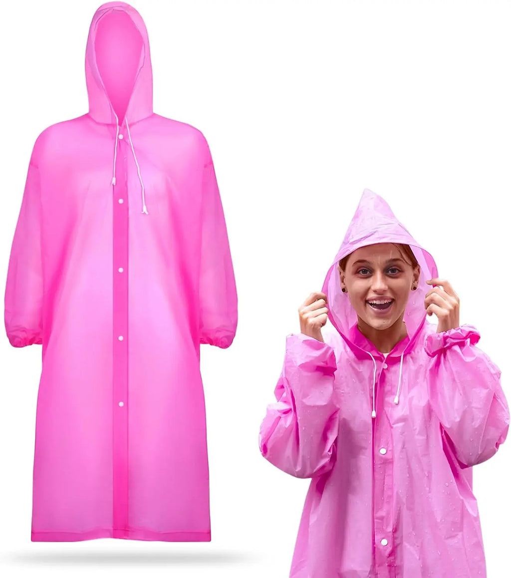 Thick Waterproof Pink Raincoat for Women