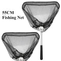 190cm 130cm 55cm Telescopic Landing Net Folding Fishing Pole Extending Fly Carp Course Sea Mesh Fishing Net For Fly Fishing