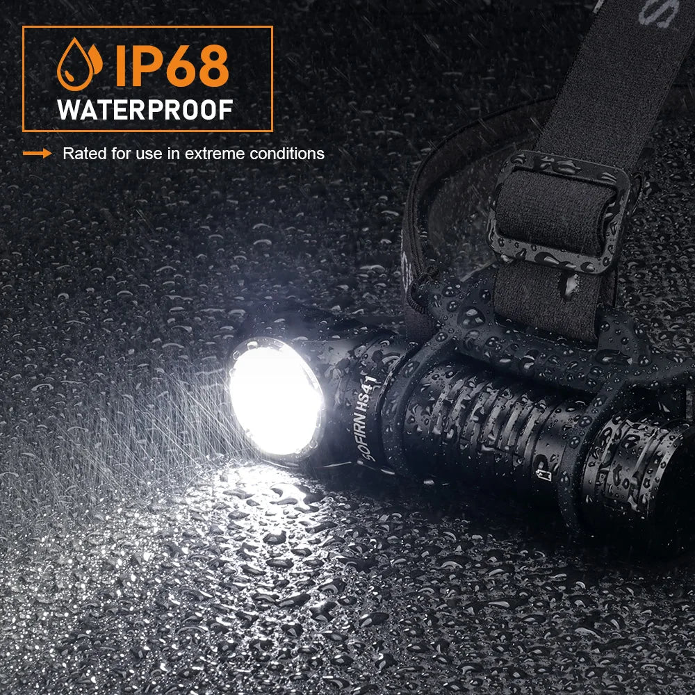 Headlamp 4000 lumens USB C Rechargeable with Magnetic Tail