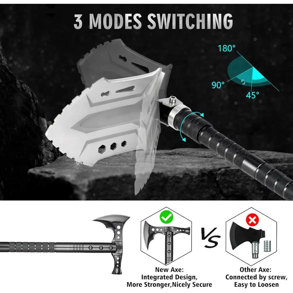 Outdoor Survival Shovel and Axe Kit