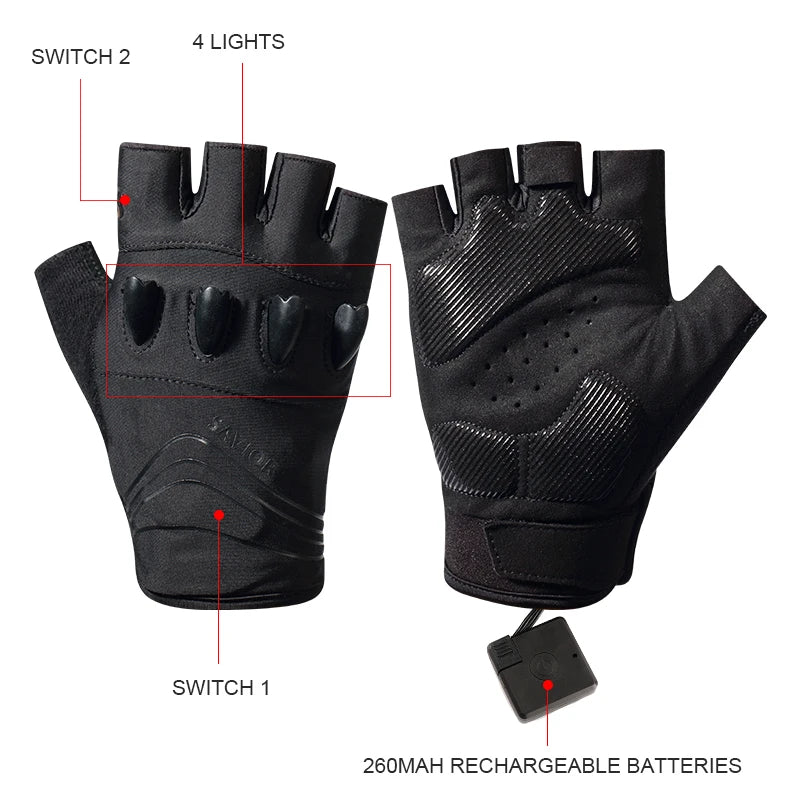 Led Gloves Mountain Hiking Cycling Fishing Outdoor Night