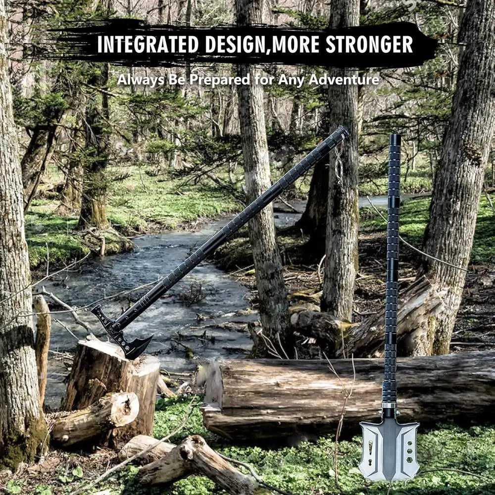 Outdoor Survival Shovel and Axe Kit