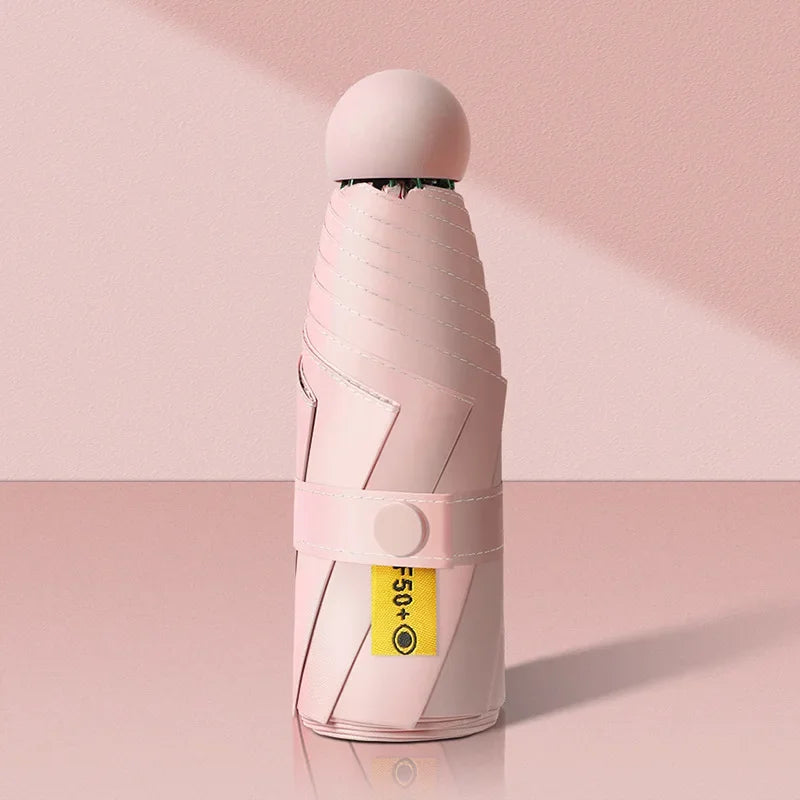 Compact Travel Mini Umbrella Uv Protection Capsule
