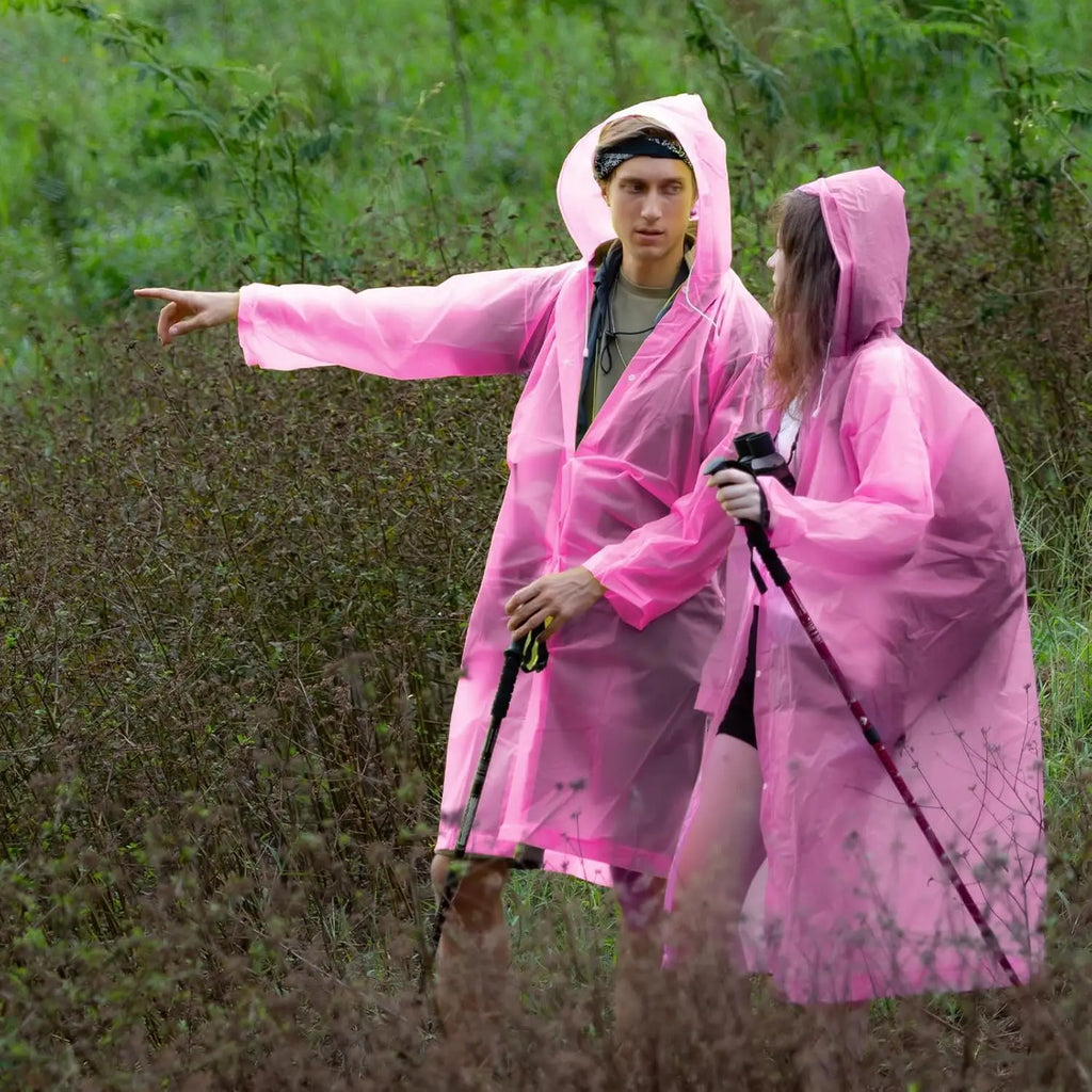 Thick Waterproof Pink Raincoat for Women