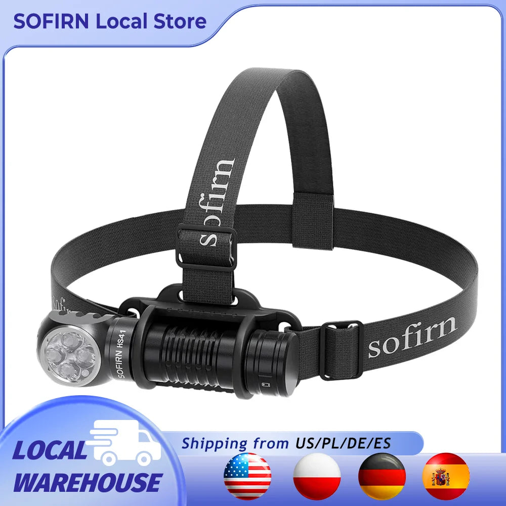 Headlamp 4000 lumens USB C Rechargeable with Magnetic Tail