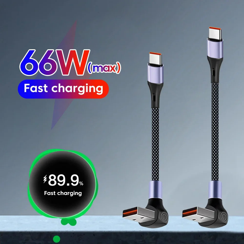 Short 15CM 30CM USB A to C, C to C, Straight, Angled