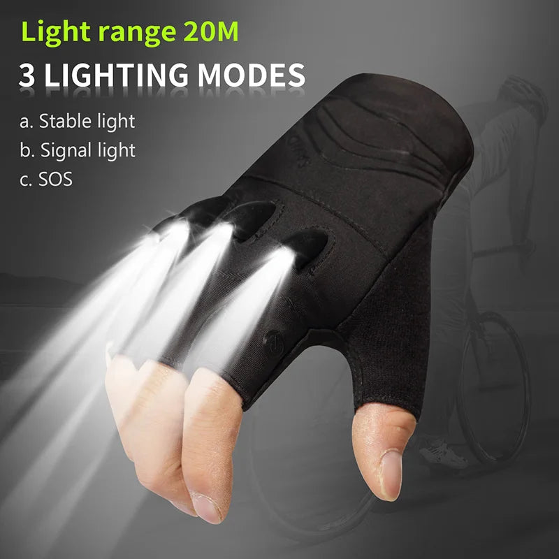 Led Gloves Mountain Hiking Cycling Fishing Outdoor Night