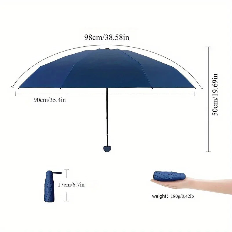 Compact Travel Mini Umbrella Uv Protection Capsule