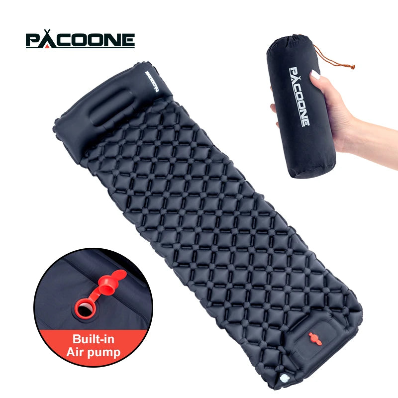 Outdoor Sleeping Pad with Built-in Pump
