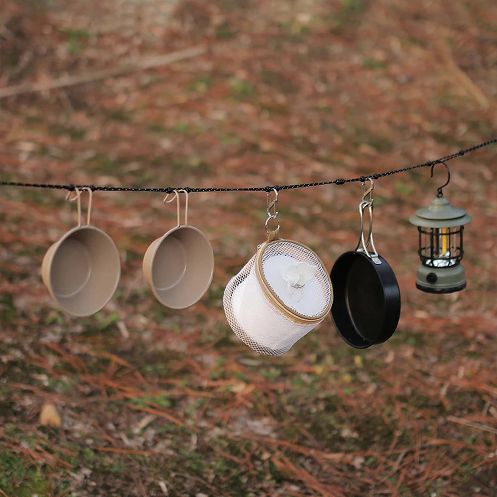 3 Meter Camping Stretch Clothesline With 12 Clips