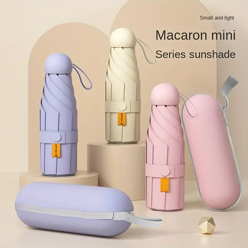 Compact Travel Mini Umbrella Uv Protection Capsule