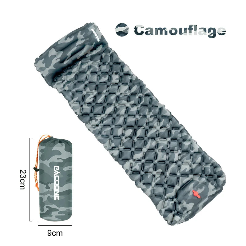 Outdoor Sleeping Pad with Built-in Pump