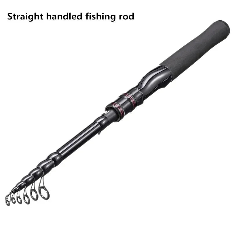 Telescopic carbon fishing rod