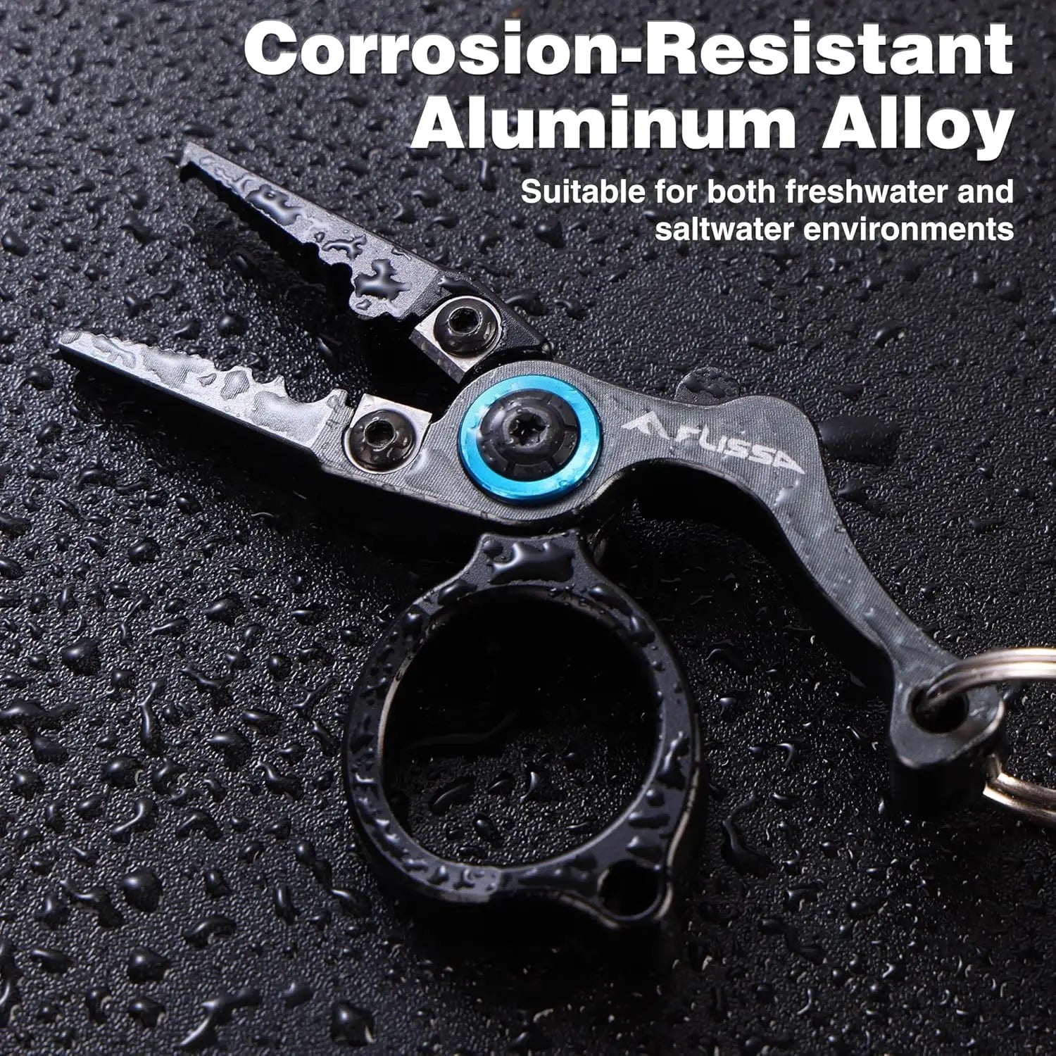FLISSA Mini Fishing Pliers with Fly Fishing Zinger Retractor