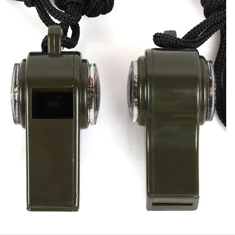 3-in-1 Survival Whistle with Compass & Thermometer