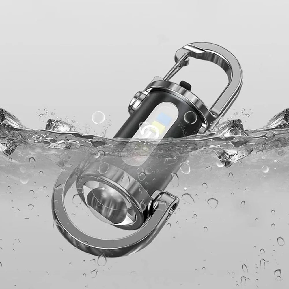 LED Keychain Pocket Flashlight USB Rechargeable