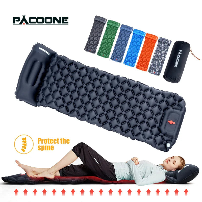 Outdoor Sleeping Pad with Built-in Pump
